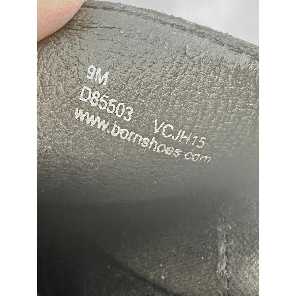 Born Black Leather Slingback Clogs Heels Women Size US 9M Comfort Casual Career - Picture 9 of 11